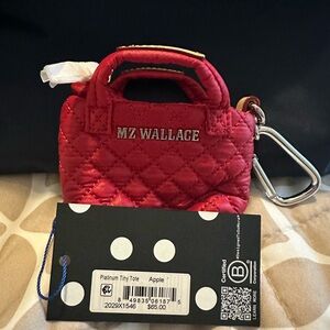 NWT MZ Wallace Tiny Tote Charm Platinum Gift